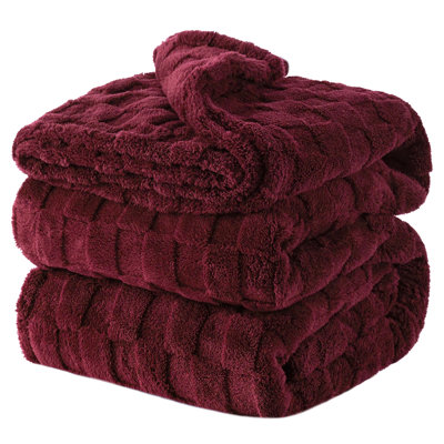 Couverture molletonnée douillette texturée