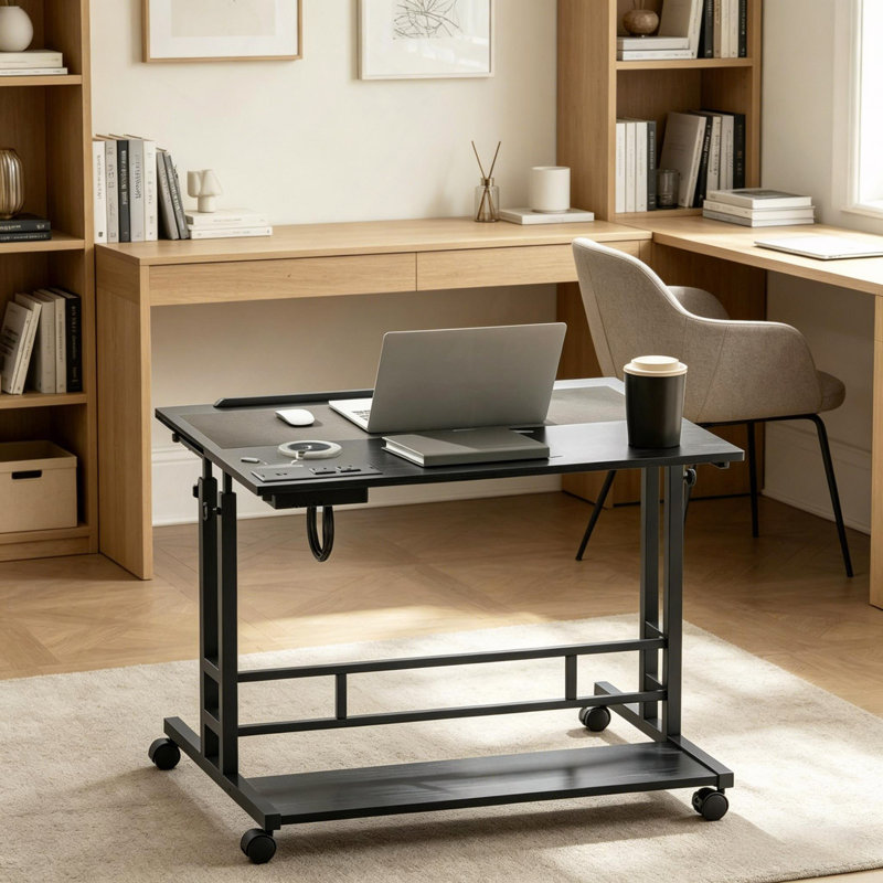 Bureau, bureau debout, bureau debout réglable (seulement bureau), Noir