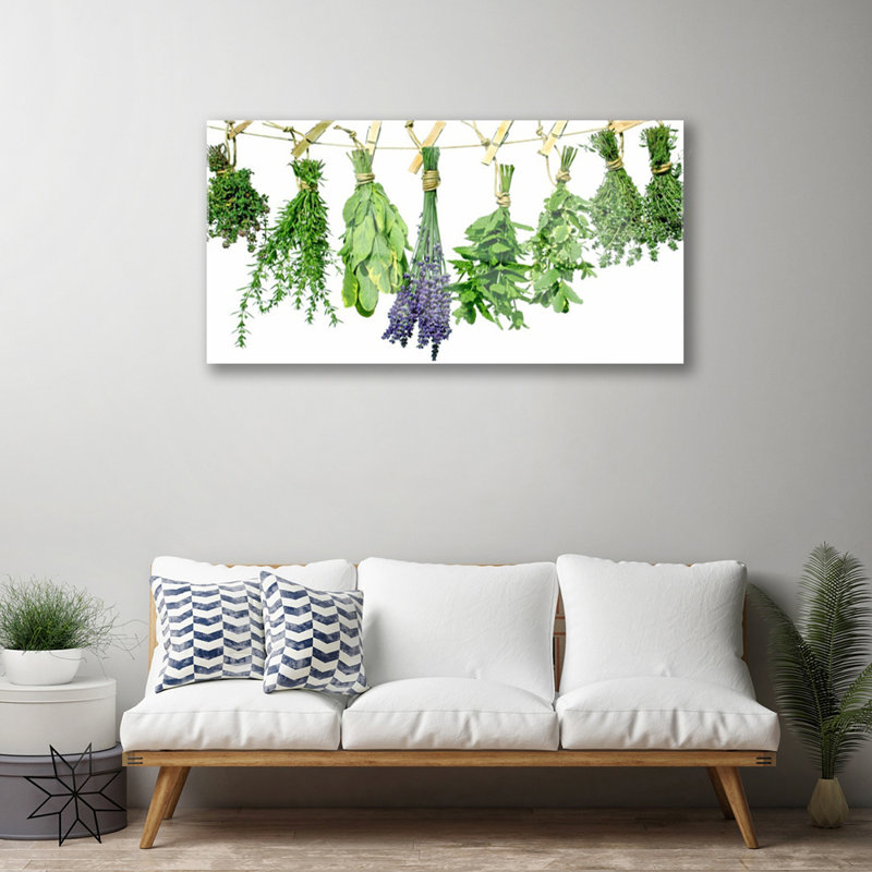 Glass Print Wall Art 100X50cm Image Printed On Glass Decorative Wall Picture Behind Toughened / Tempered Safety Real Glass For Kitchen & Living Room Theme: Petals Floral