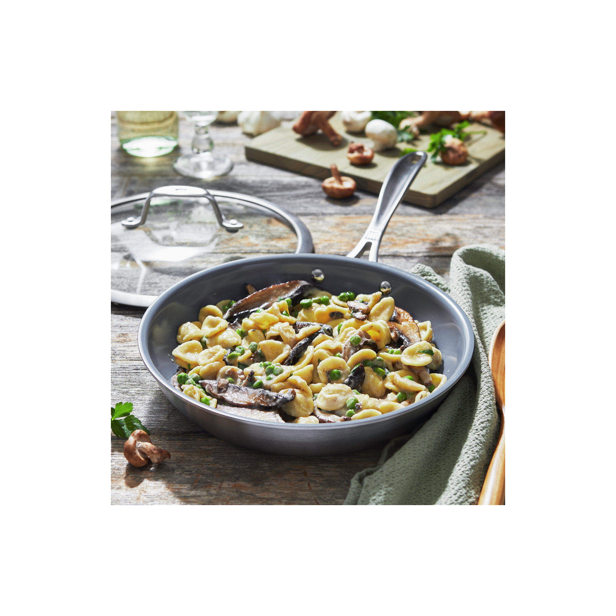 ZWILLING Spirit 3-ply 9.5-inch Stainless Steel Ceramic Nonstick Fry Pan with Lid