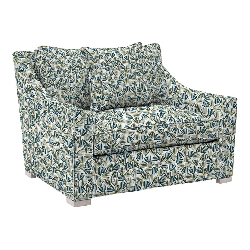 Chaise Nicholas, Perigold Palmetto Verdigris, Gris colombe