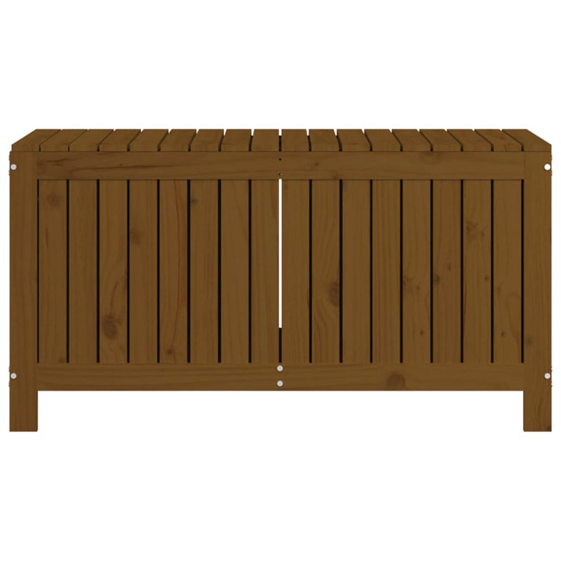 Ebern Designs Liggitt 115cm W 210L Water Resistant Pine Solid Wood Deck Box, Dark Brown