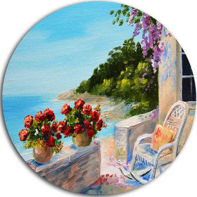 " Balcony Near the Sea " Oil Print