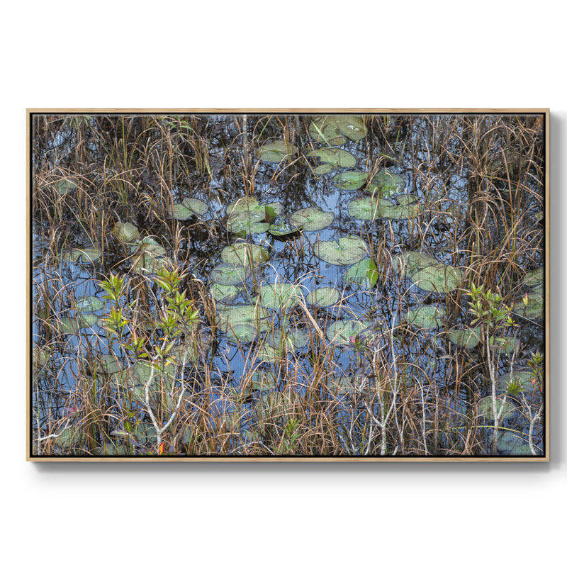 " The Marsh ", 17" H x 25" W x 2" D, Natural Wood