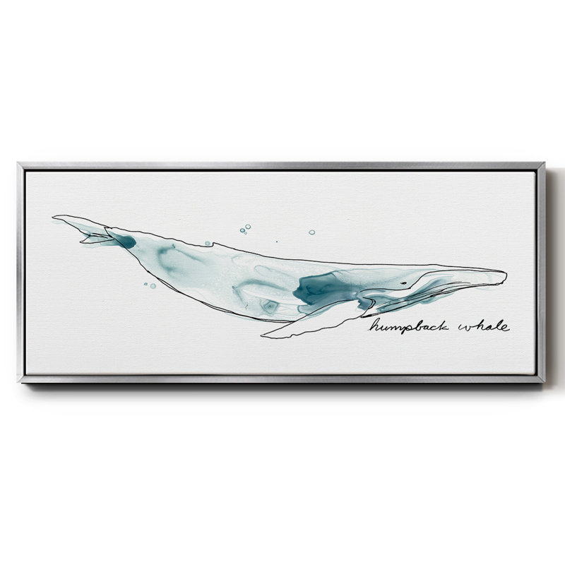 Baleine II - toile encadrée, H 20 po x l 50 po