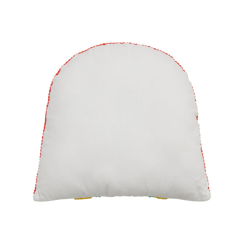 Shaped Rainbow Embroidered Pillow