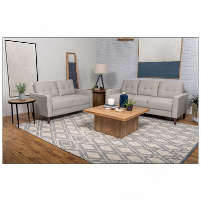Ensemble de canapé capitonné beige 2 pièces Harvey