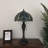 Vella Tiffany Table Lamp Green Blue Stained Glass Dragonfly LED Bulbs Included 22'H*12"W