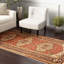 Tapis oriental en laine rouge noué à la main-16327765
