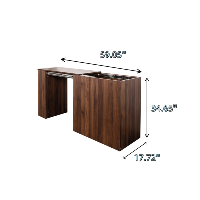Bureau d'ordinateur avec plateau de table extensible