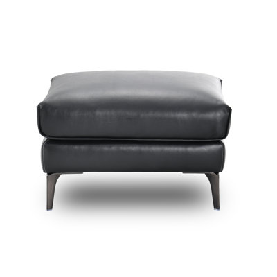 Cerellia 30.31" W Top Grain Leather Ottoman