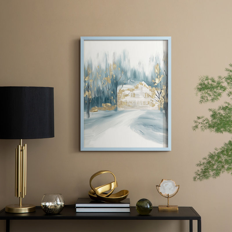 «Christmas Holiday», reproduction d'art encadrée CDLIX, Bleu, H 11 po x l 9 po