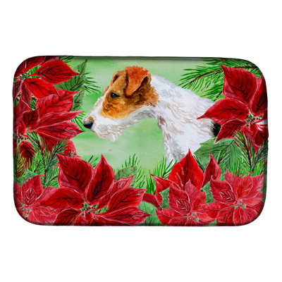 Tapis de séchage poinsettas terrier fox