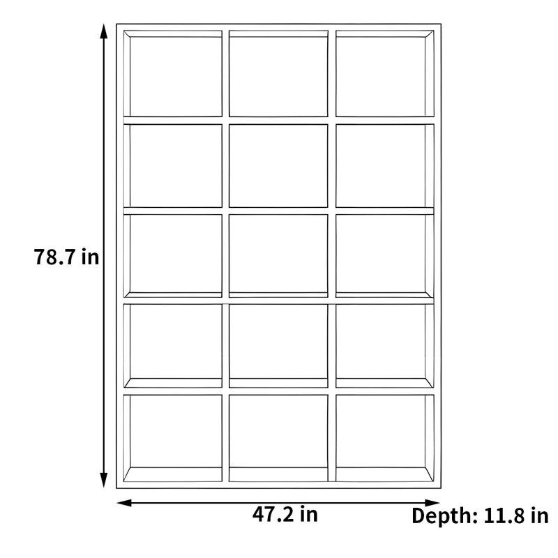 Goode, (5 tablettes) H 78,7 po x l 47,2 po x P 11,8 po