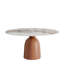 Danner Sintered Stone Top Round Pedestal Farmhouse Kitchen Dining Table-90160871-90160868