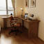 Bureau en bois massif en forme de L brun noisette-200638660-200638662