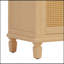 Meuble-lavabo en rotin 36 po avec lavabo en céramique et pieds en bois massif
