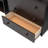 Low Study Twin Loft Bed with Cabinet and Rolling Portable Desk-917339648