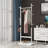 Freestanding Compact 5-Hook Coat Rack Solid Rubber Wood Classic White for Indoor Entryway Bedroom and Living Room-862346700