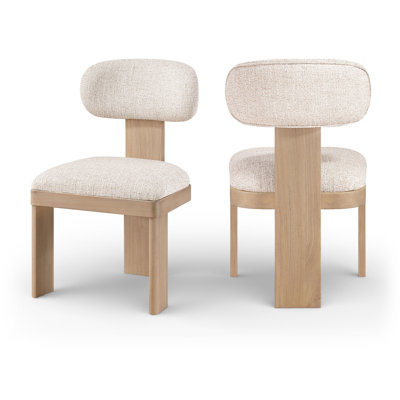 Timbra Linen Textured Fabric Upholstered Dining Chair