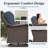  7 Piece Wicker Outdoor Furniture Set with 6-inch Comfy Cushions, High Back Patio Furniture Set with Swivel Rocking Chairs and Side Table-710183938-710183939