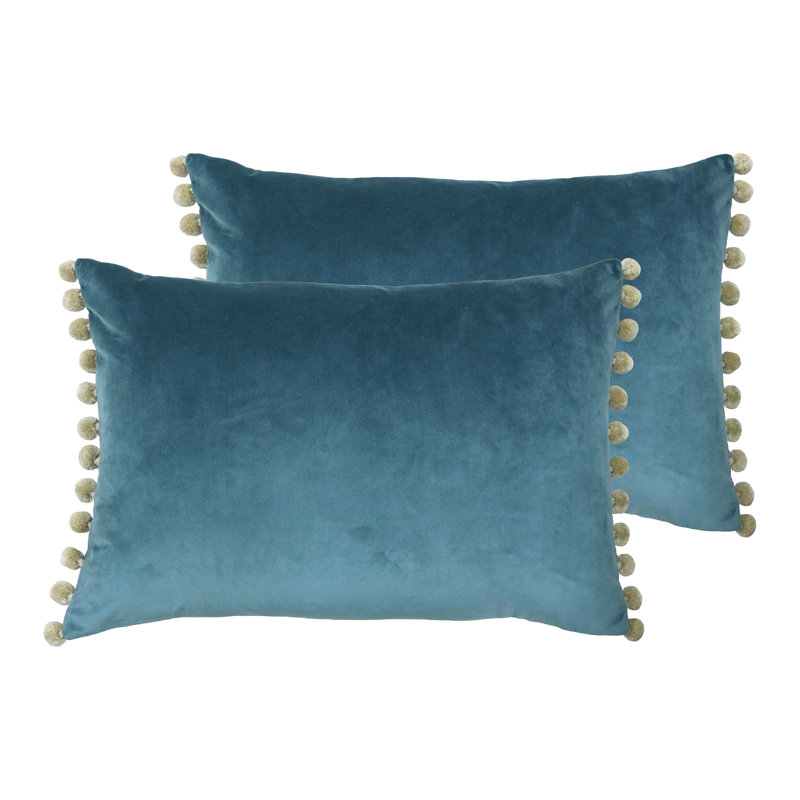 Fiesta Rectangular Scatter Cushion, Duck Egg/Natural