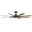 60'' 8-Blade Modern Farmhouse Large Room LED Windmill Ceiling Fan with Light and Remote-444752986