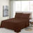 Lux Decor Collection Brushed Microfiber Sheet Set with Fitted Flat Sheets & Pillowcase-29674140-29674148
