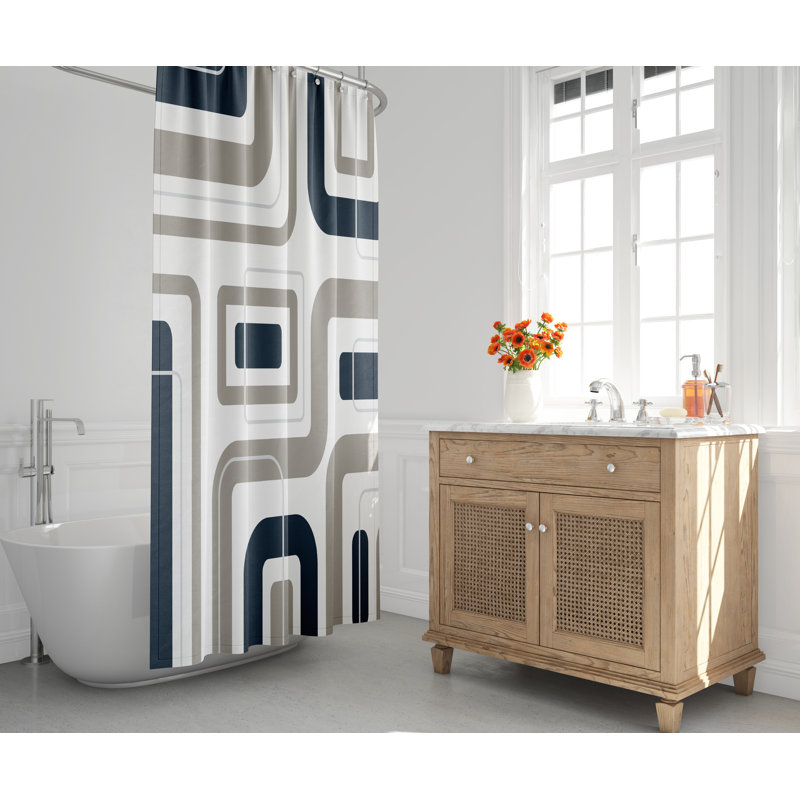 Rideau de douche Ingo Mid-Century, Beige