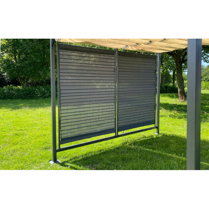 Abrahms Grey Fabric Side Wall for Pergola