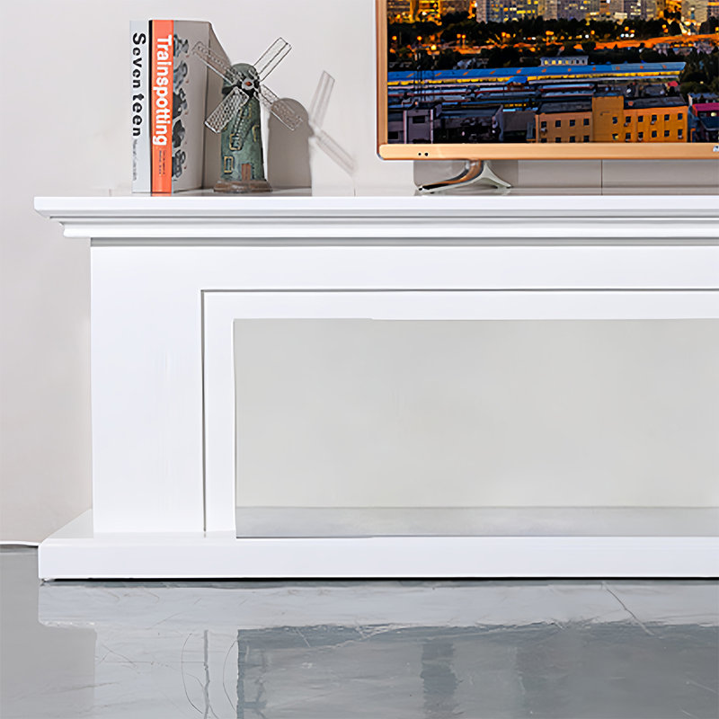 European light luxury simple fireplace, White