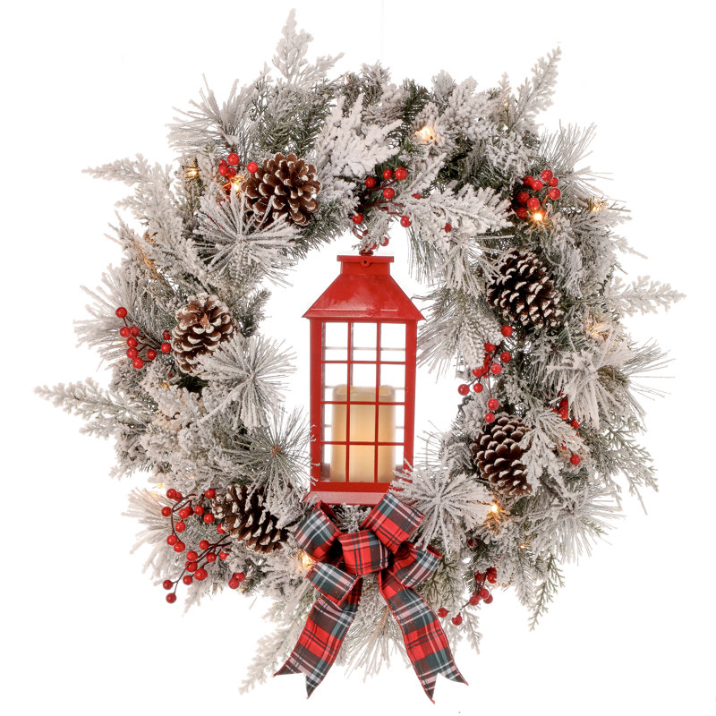 28 po DEL / boules / pin neige / couronne Brty / lanterne