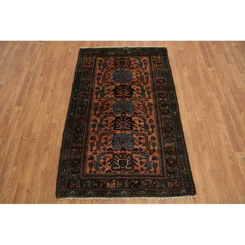 Tapis géométrique en laine Old 4x6