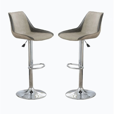Upholstered Leather Adjustable Height Counter Stool