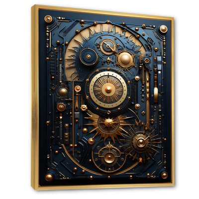 «Esoteric Knowing In Teal and Gold» sur impression sur toile