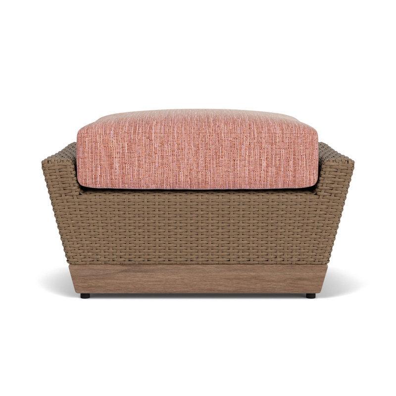Charisma Rectangle Outdoor Ottoman Patio Ottoman, Friendly Carnival