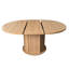 Table de salle à manger ronde extensible avec base robuste