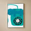 «Retro Téléphone Blue» par Jen Bucheli - Impression sur toile