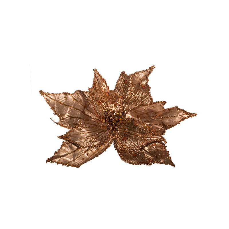 28cm Metal Plants & Flowers Holiday Shaped Ornament, Copper