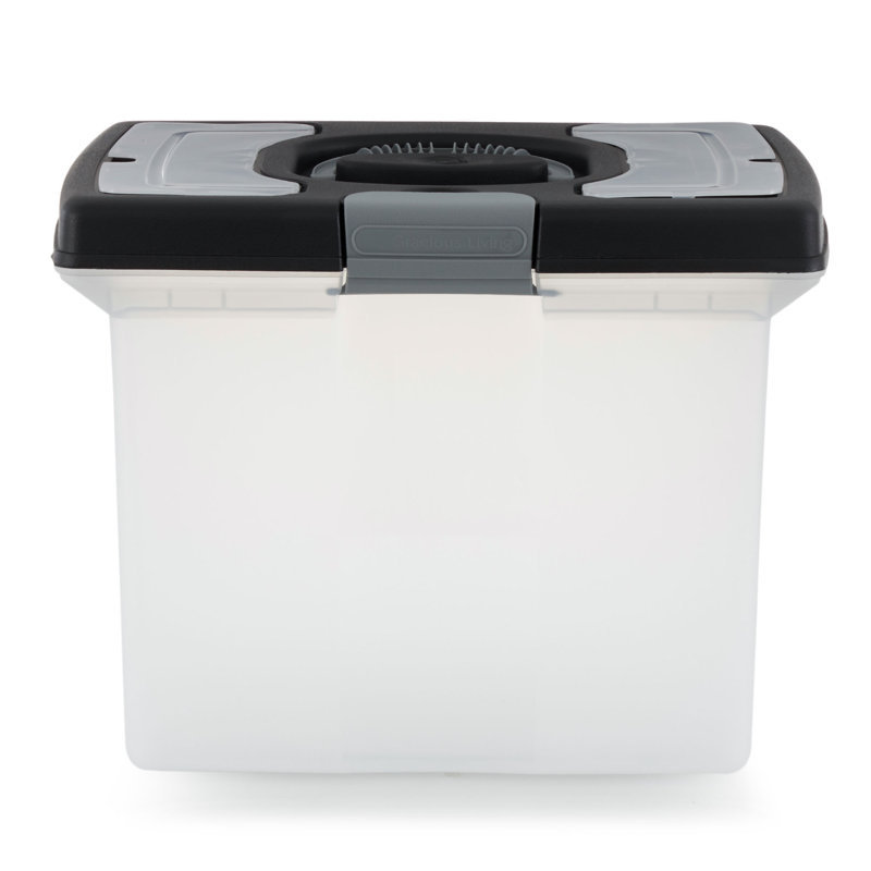 Gracious Living Stackable File Storage Caddy With Accessory Compartment, 2 Packs