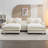 111" Sectional Sofa Chenille Upholstered Sofa With Two Removable Ottoman-2091801342