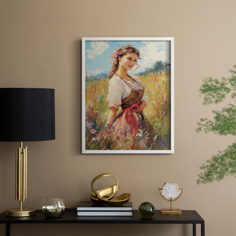 Reproduction encadrée WOMEN Series CCXCVI - bois massif, H 15 po x l 12 po, Blanc