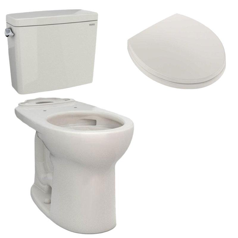 1.28 GPF (Water Efficient) Round Two-Piece Toilet (Seat Not Included), Sedona Beige