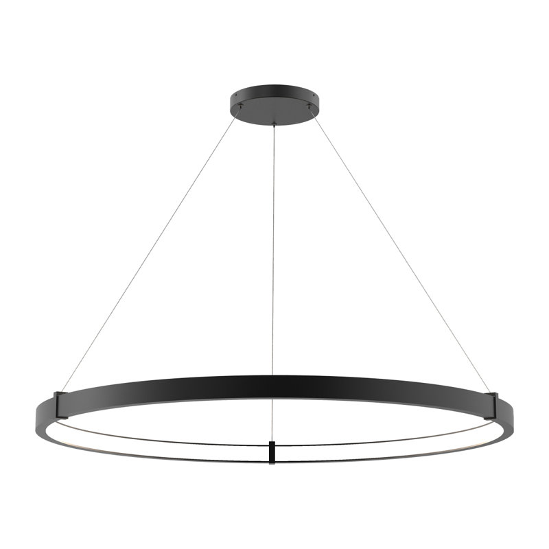 Mucci 48" Integrated LED Black Pendant Chandelier 