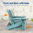 Smooth Motion Glider Adirondack Chair, 3-Position Adjustable Outdoor Chair, HDPE Easy Assembly & Ergonomic Back Support for Patio-355736859