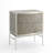 Crinkle Bedside Chest-Nickel/Antique Nickel