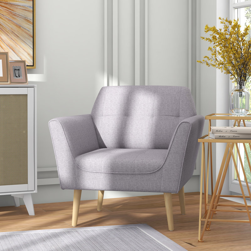 Fauteuil capitonné large de 28,3 po Kwentin