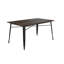 Solid Wood Top Metal Base Dining Table-440573153