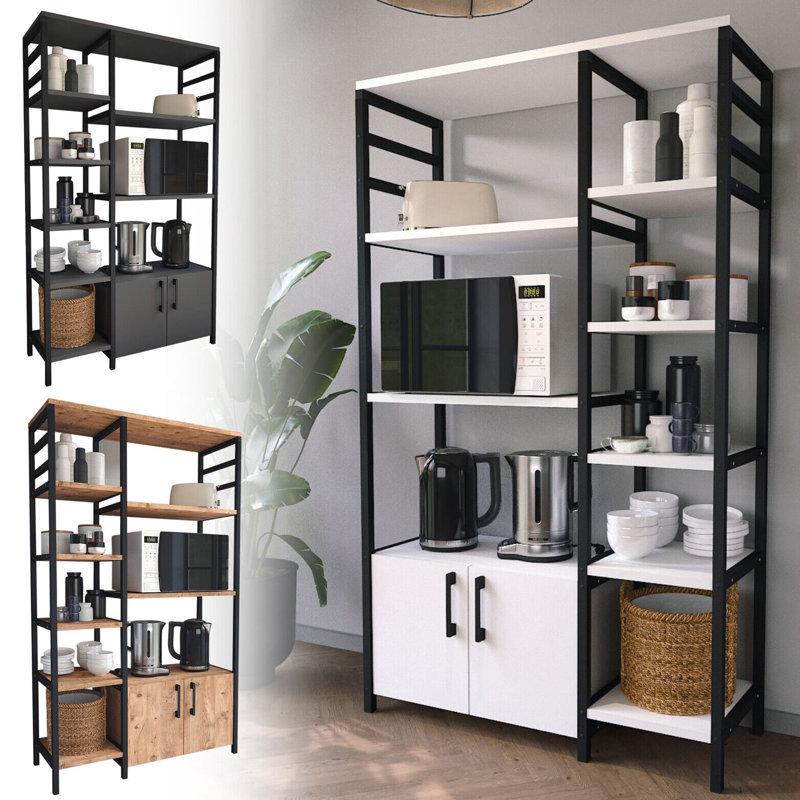Nekko 55.39cm W Metal Shelving Unit, White