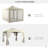Patio Gazebo, Outdoor Canopy Shelter With 2-Tier Roof And Netting, Steel Frame For Garden, Lawn, Backyard, And Deck-111463212-111463216